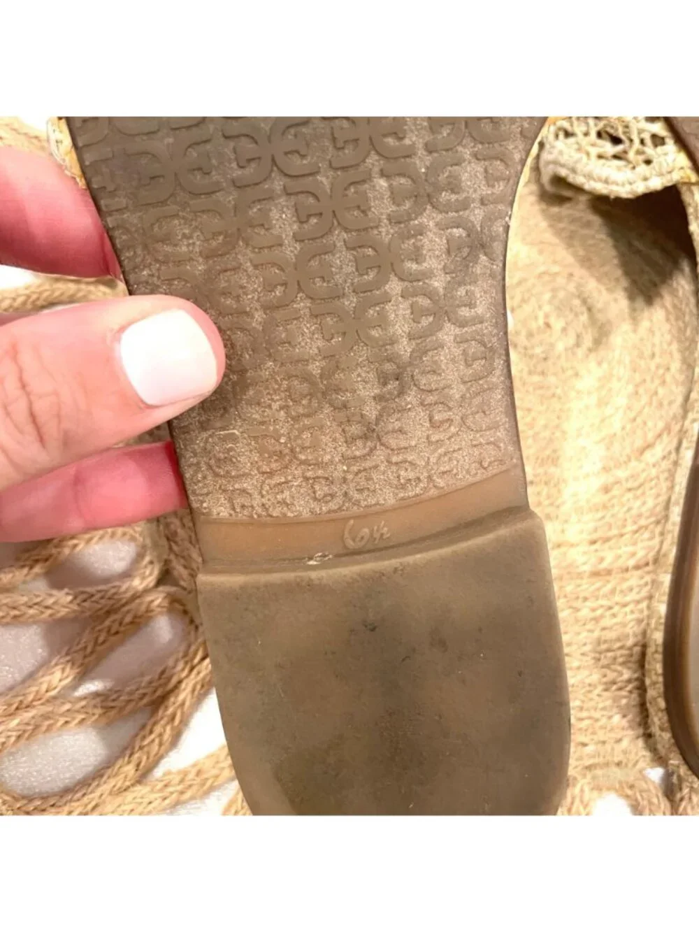 Sam Edelman Bambi Raffia Buckle Slide Sandal Tan Buttercup Size 6.5